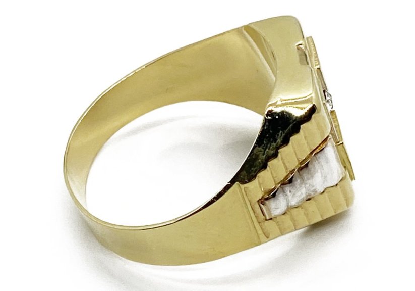 Zlatý prsten pánský 7,08 g 14 Kt