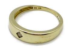 Zlatý prsten s Diamantem 2,98 g 14 Kt