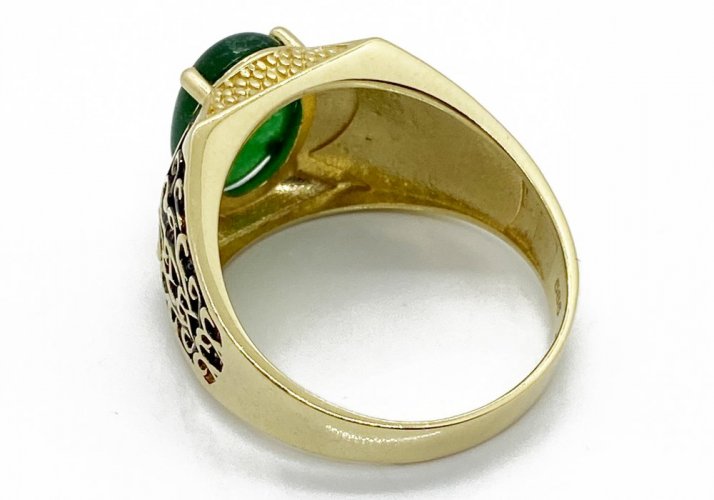 Zlatý prsten pánský 9,43 g 14 Kt