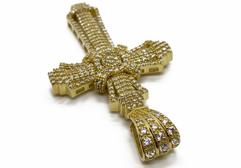 Zlatý přívěsek Kříž 9,67 g 14 Kt