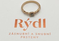 Zlatý prsten s Diamantem 0,30 Ct