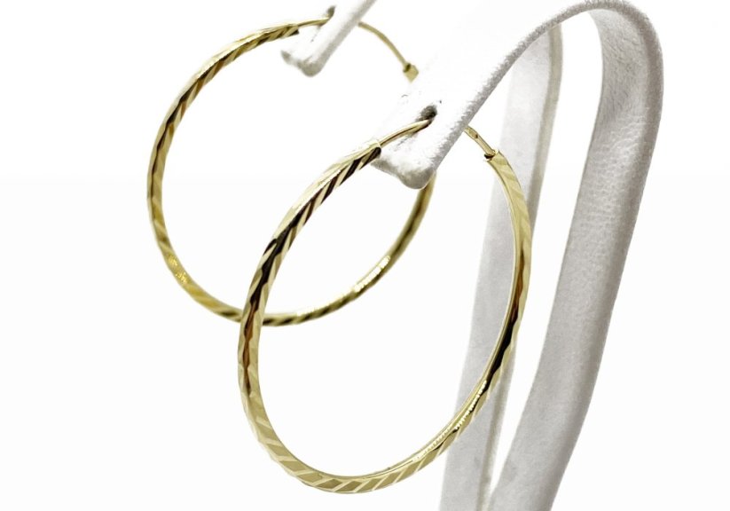 Zlaté náušnice 2,07 g 14 Kt