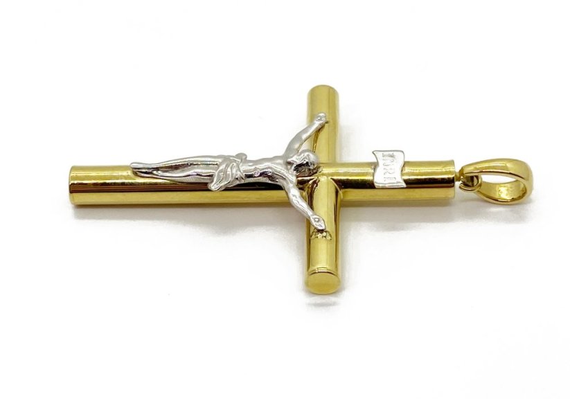 Zlatý přívěsek Kříž 2,22 g 14 Kt