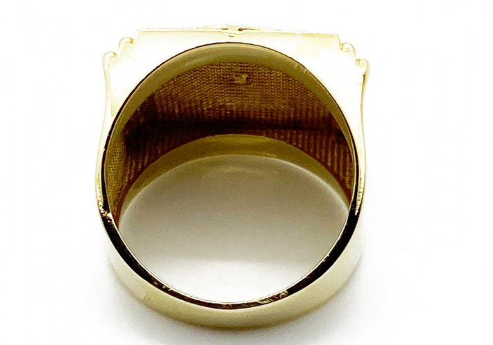 Zlatý prsten pánský 11,79 g 14 Kt