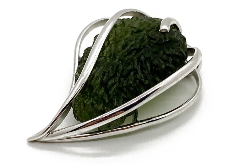 Zlatý přívěsek s Vltavínem 9,69 g 14 Kt