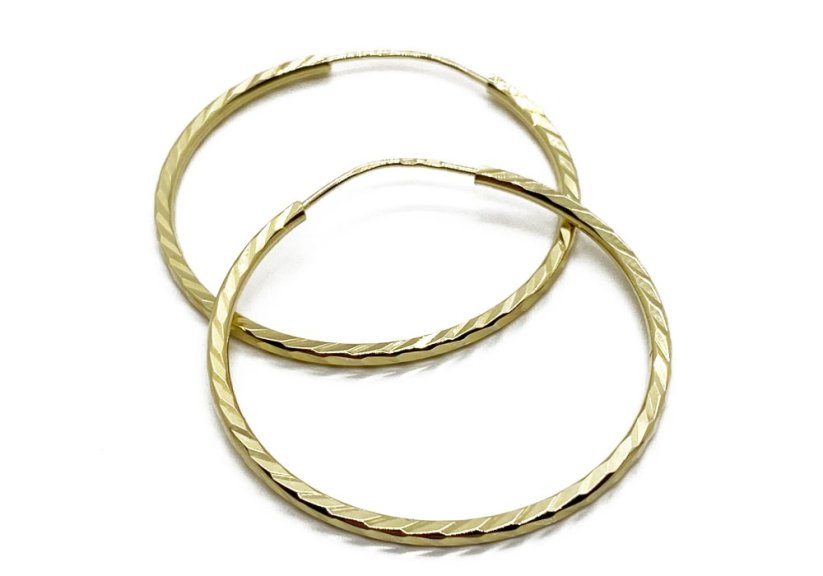 Zlaté náušnice 2,07 g 14 Kt