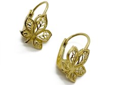 Zlaté náušnice 1,52 g 14 Kt