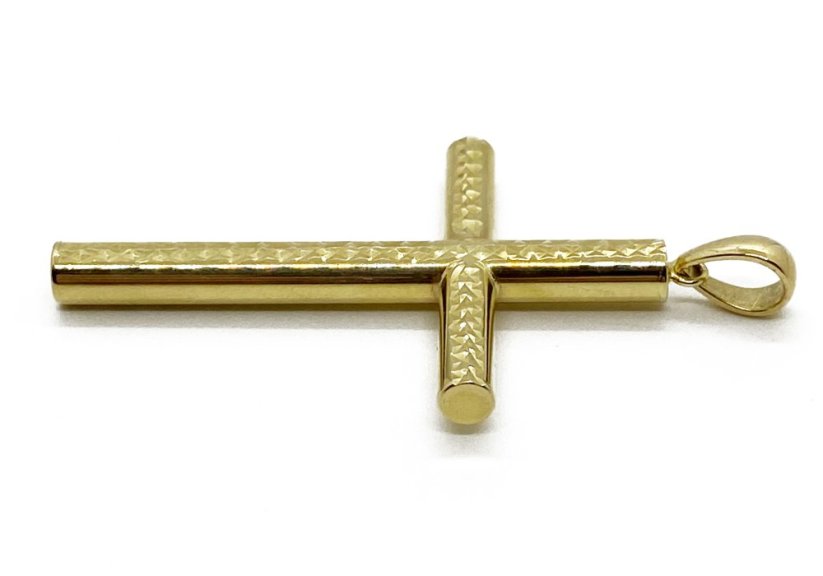 Zlatý přívěsek Kříž 2,33 g 14 Kt