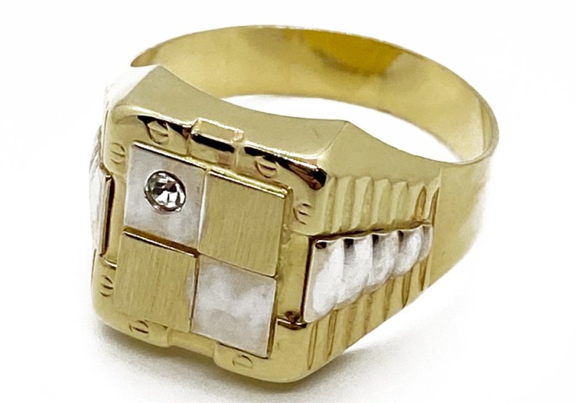 Zlatý prsten pánský 7,08 g 14 Kt