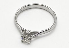 Zlatý prsten s Diamantem 1,31 g 14 Kt