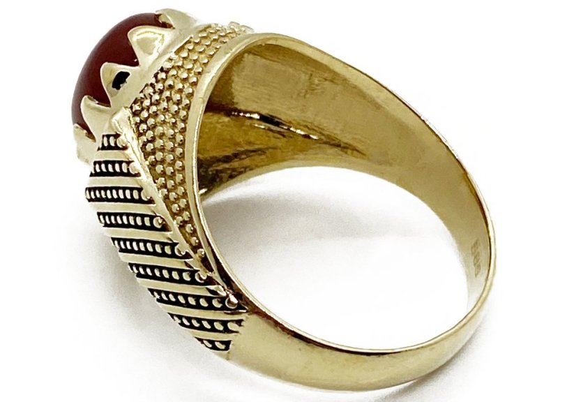 Zlatý prsten pánský 9,26 g 14 Kt