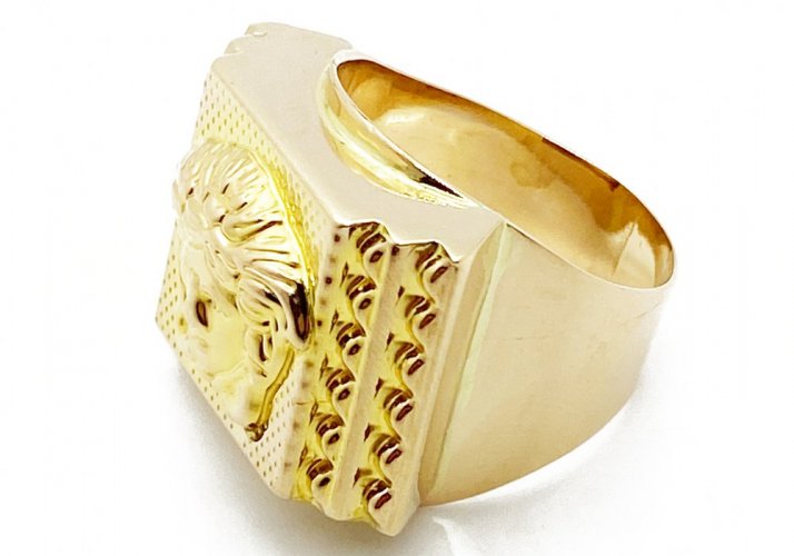 Zlatý prsten pánský 13,15 g 14 Kt