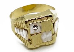 Zlatý prsten pánský 7,08 g 14 Kt