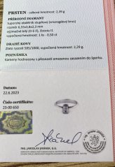 Zlatý prsten 2,39 g 14 Kt s Diamantem 0,50 ct