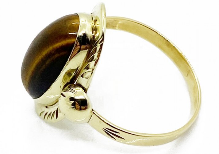 Zlatý prsten 3,82 g 14 Kt - Záhněda