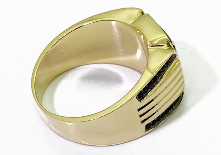 Zlatý prsten pánský 9,78 g 14 Kt