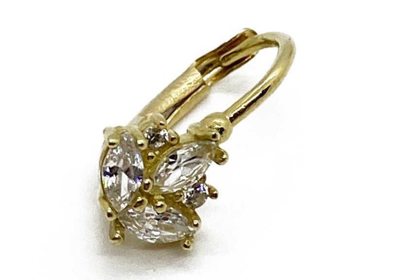 Zlaté náušnice 1,44 g 14 Kt