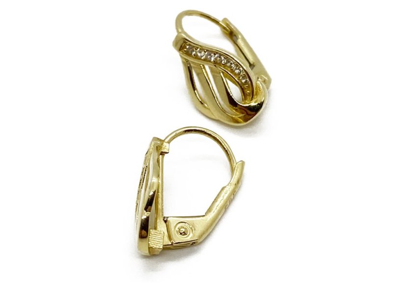 Zlaté náušnice 1,93 g 14 Kt