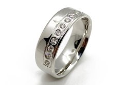 Zlatý prsten s Diamanty 7,22 g 14 Kt