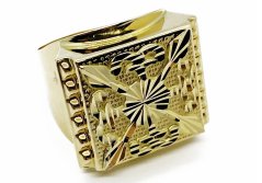 Zlatý prsten pánský 8,15 g 14 Kt