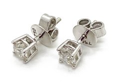 Zlaté náušnice s Diamanty 0,67 Ct, 18 Kt