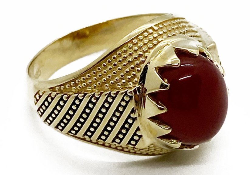 Zlatý prsten pánský 9,26 g 14 Kt