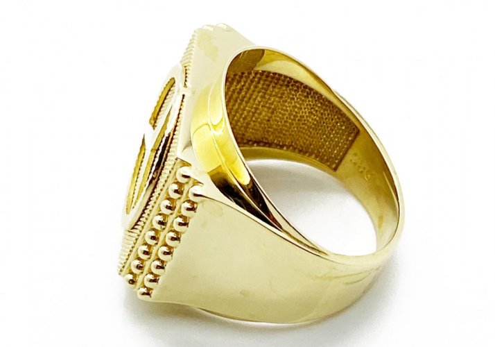 Zlatý prsten pánský 11,79 g 14 Kt