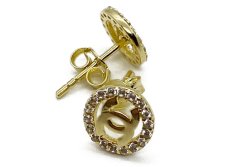 Zlaté náušnice 1,34 g 14 Kt