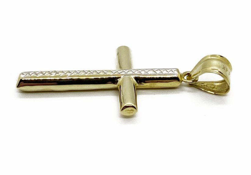 Zlatý přívěsek Kříž 2,11 g 14 Kt