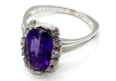 Zlatý prsten s Diamanty 4,46 g 14 Kt