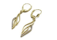 Zlaté náušnice 3,16 g 14 Kt