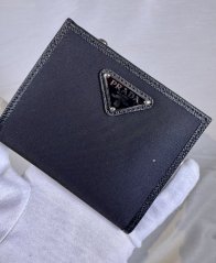 Prada Enamel Triangle Logo Wallet