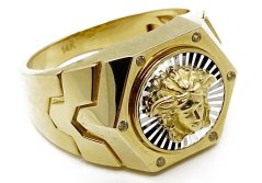 Zlatý prsten pánský 10,31 g 14 Kt