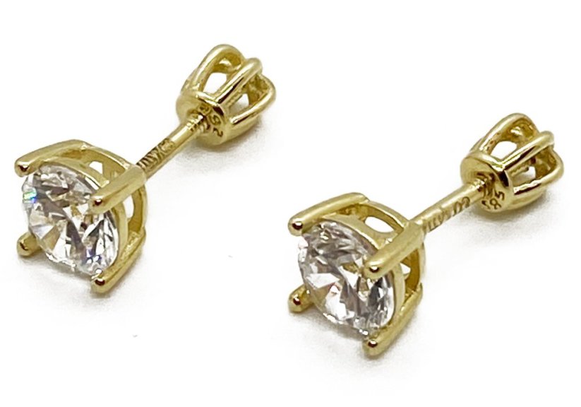 Zlaté náušnice 1,40 g 14 Kt