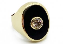 Zlatý prsten s Diamantem 8,49 g 18 Kt