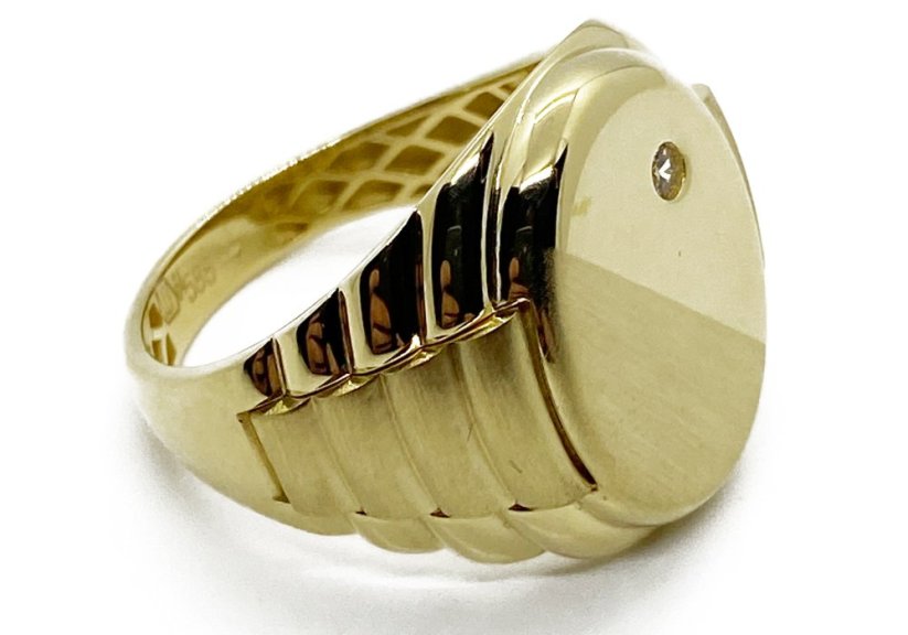 Zlatý prsten pánský 7,93 g 14 Kt