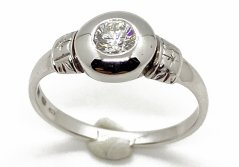 Zlatý prsten s Diamantem 0,25 Ct