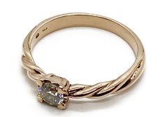 Zlatý prsten s Diamantem 0,30 Ct