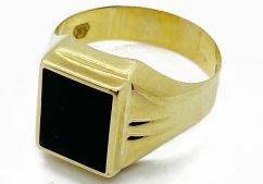 Zlatý prsten pánský 4,90 g 14 Kt
