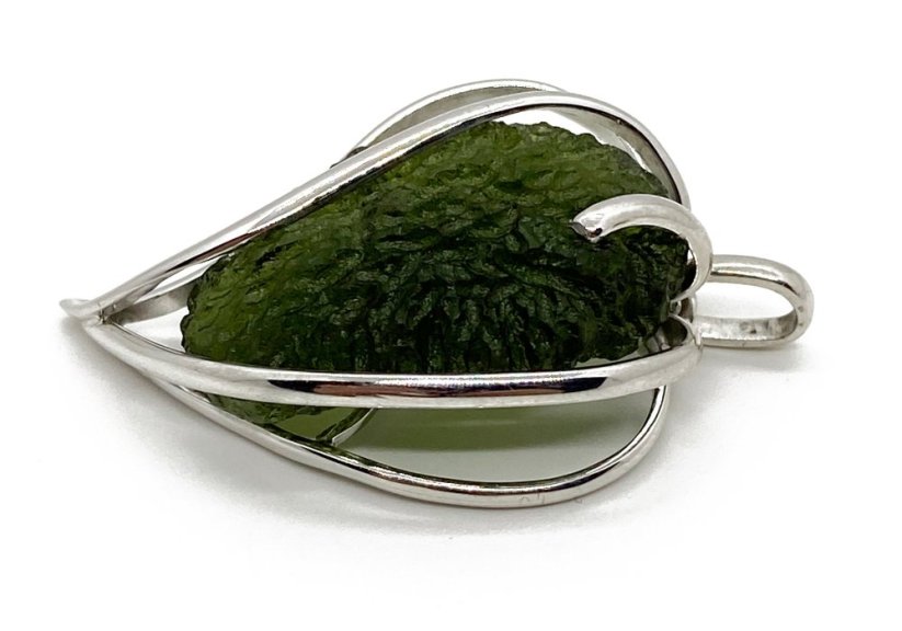 Zlatý přívěsek s Vltavínem 9,69 g 14 Kt