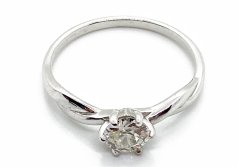 Zlatý prsten 1,77 g 14 Kt s Diamantem cca 0,5 ct