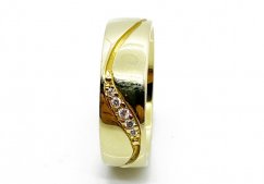 Zlatý prsten 5,02 g 14 Kt s Diamanty 0,035 ct
