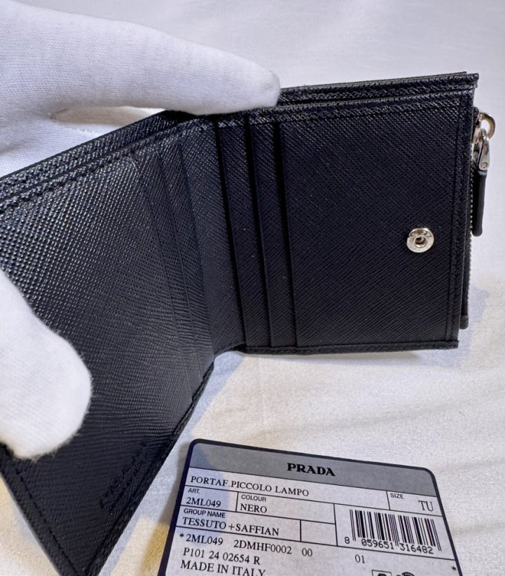 Prada Enamel Triangle Logo Wallet