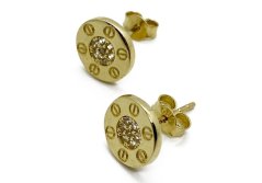 Zlaté náušnice 1,46 g 14 Kt