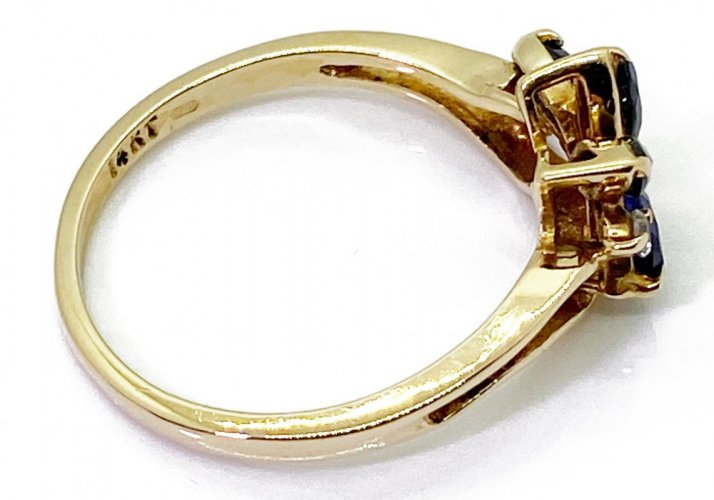 Zlatý prsten 1,80 g 14 Kt s Diamanty