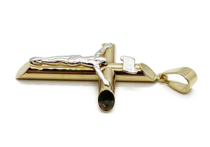 Zlatý přívěsek Kříž 2,54 g 14 Kt