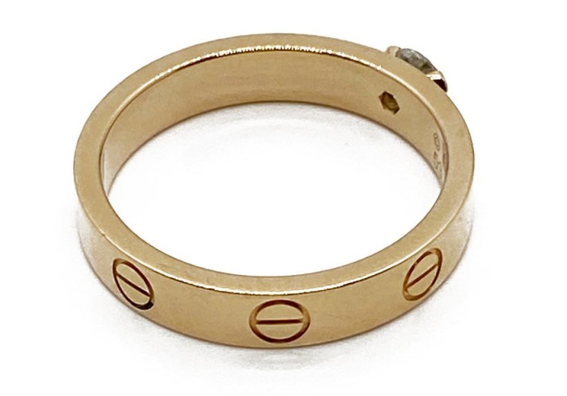 Zlatý prsten Cartier s Diamantem 0,23 ct