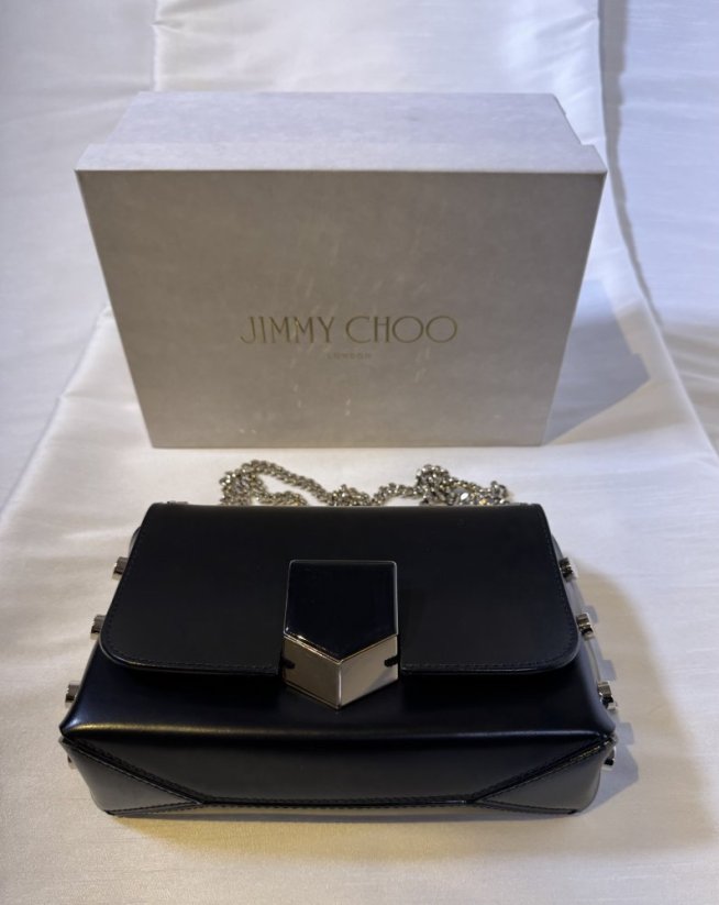 Jimmy Choo Lockett Petite Spazzolato Black/Chrome