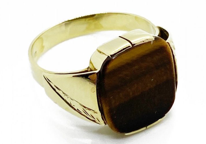 Zlatý prsten pánský 5,47 g 14 Kt