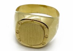 Zlatý prsten pánský 6,53 g 14 Kt